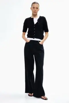 新品未使用　H&M エイチアンドエム　半袖　ニットカーディガン