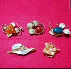 3月削除)レトロ　レディース　ブローチ七宝焼き　まとめ売り