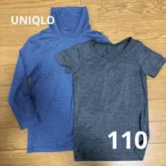 UNIQLO HEATTECH 110 長袖タートルネックと半袖肌着セット