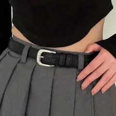 ベルト 韓国 古着 ヴィンテージ 黒 ブラック