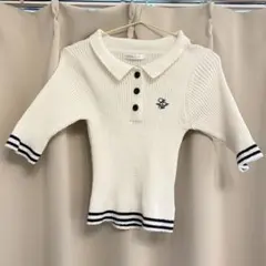 リブニット サマーニット トップス ボーダー　 半袖　夏　gu grl