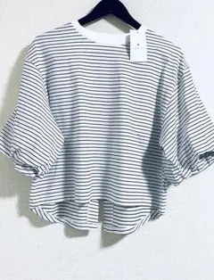 【新品】グリーンレーベルリラクシング春夏パフギャザー袖プルオーバーカットソー