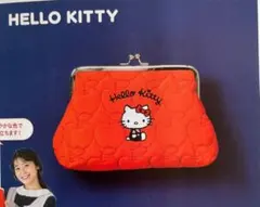 リンネル3月号増刊付録　HELLO KITTY リンゴ柄がま口ポーチ　新品未開封