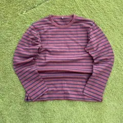 00s OLD UNIQLO ボーダー　ロンT シティーボーイ　短丈　y2k