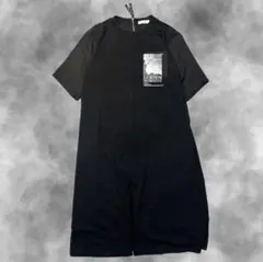 00's vintage Paul Stuart ブラック 半袖ロングワンピース