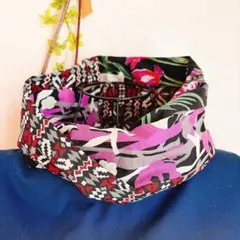 コットンスヌード　No.432　ねじれスヌード　つけ襟感覚　ハンドメイド