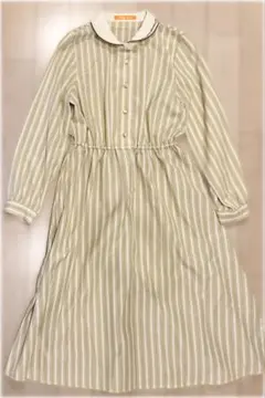 F i.n.t クレリックストライプシャツワンピース ポムポムプリン