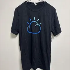 CANVAS 【M】 黒 Tシャツ 雲のイラスト ブラック シンプルデザイン