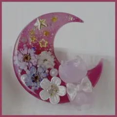 No.2764ハンドメイド　レジンヘアゴム　ドライフラワー　猫ちゃんとリボン No.2764ハンドメイド レジンヘアゴム ドライフラワー 猫ちゃんとリボン