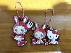 【未使用品】メゾピアノ ハローキティ カプセルラバーマスコット2個セットのサムネイル