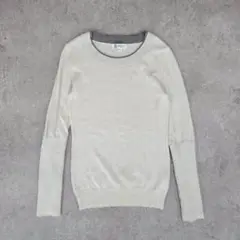【美品】MICHELKLEIN ミッシェルクラン ニットセーター ホワイト 38