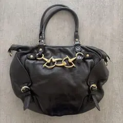 GUCCI グッチ ホースビット 本革ハンドバッグ ブラック 黒 あんしん鑑定のサムネイル