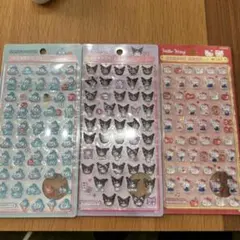 【正規品】ボンボンドロップシール　ミニ　ハローキティ　クロミ　ハンギョドンセット