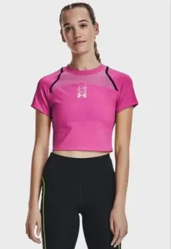 UNDER ARMOR ピンク クロップドトップ