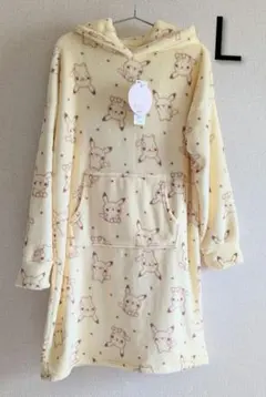 GU マシュマロフィール ラウンジワンピース ポケピース ピカチュウ L