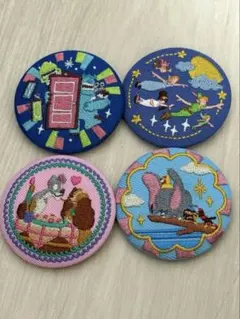 ディズニー刺繍缶バッジ（4個セット）