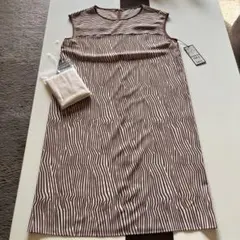 ICBノースリーブワンピース ブラウン柄物