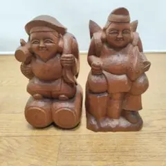 木彫り 七福神 大黒天 恵比寿 置物