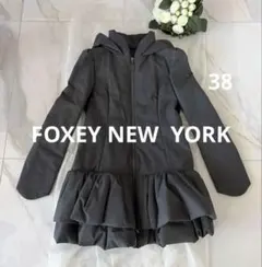 美品　フォクシーニューヨーク ケンジントレンチコート ミッドナイトブルー　40 美品 フォクシーニューヨーク ケンジントレンチコート ミッドナイト