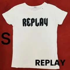美品 リプレイ REPLAY Tシャツ ロゴ レディース M ホワイト 白のサムネイル