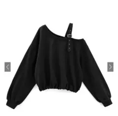 ワンショルダースウェットトップス[tu1559]