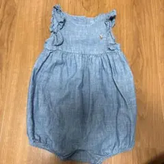 Ralph Lauren インディゴ シャンブレー バブル ショートオール 9M