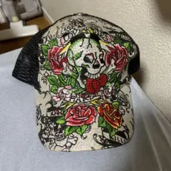 Ed Hardy エドハーデー メッシュキャップ 刺繍 ラインストーン Y2K