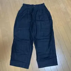 studioCLIP リネン黒パンツ