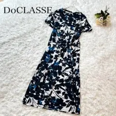 DoCLASSE 半袖ロングワンピース フラワープリント　XL 大きいサイズ