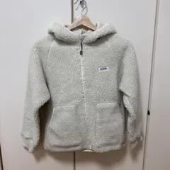 ボアフリースジャケット フード付き クリーム色