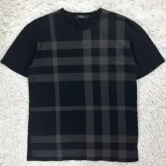 生産終了希少　バーバリーブラックレーベル　メガチェック　半袖　クルーネック　3