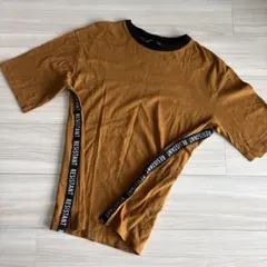 Bershka サイドライン Tシャツ ブラウン S