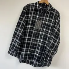 新品タグ付 黒 チェック 長袖ネルシャツ LLサイズ