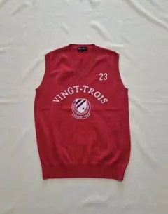 23区　Golf　ゴルフ　メンズ　ベスト　ニット　赤　ニジュウサンク　M