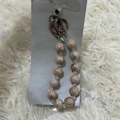 スマホストラップ バックチャーム キーホルダー ビーズストラップ