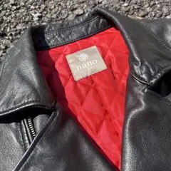 ナノユニバース オイルドレザーダブルライダース