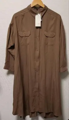 新品　rienda　シャツワンピース　マキシ丈