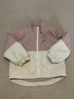 アイボリー/ピンク ジャケット フリース裏地