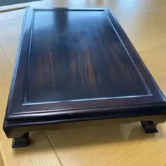 唐木の大型花台、昭和レトロ　飾り台