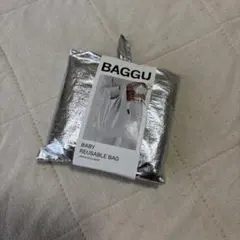 【新品】BAGGU/エコバッグ/メタリックシルバー/注意あり