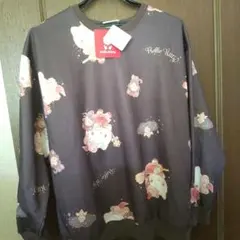 しまむら　ハローキティ　総柄トレーナー　ブラウン　M 新品、未使用