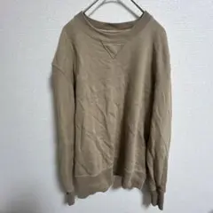 ユニクロ　グレーとベージュのスウェットシャツ　メンズ　S オーバーサイズ