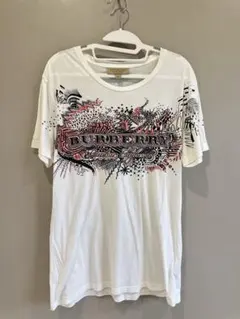 【美品/Sサイズ】近年モデル バーバリー ロゴプリント 半袖Tシャツ 白