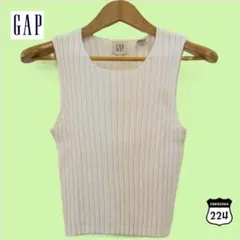 値下 GAP ギャップ ノースリーブニット ホワイト S 202-1355
