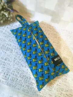 とり柄　ティッシュカバー　ソフトパックティッシュカバー　アフリカ布使用