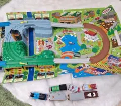 トーマスプラレール・レール(多数)・情景セット