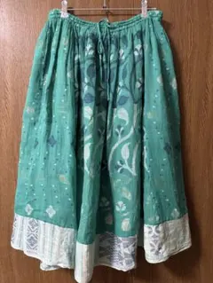 tsumori chisato】シルク猫モチーフ 刺繍 フレアスカート - メルカリ