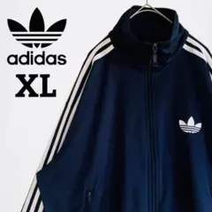 【極美品00s】アディダス トラックジャケット ファイヤーバード XL濃紺×白