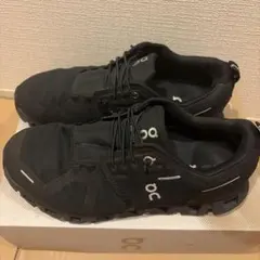 未使用級✨On オン クラウド5 ウォータープルーフ スニーカー 24.5 黒
