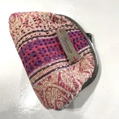 2167 がま口ポーチ　仕切り　ラリーキルト　カンタキルト